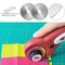 45mm Rotary Cutter Blades, Replacement Blades, Fits Fiskars,OLFA,Martelli,Dremel,Truecut,DAFA, SKS-7,Fabric Cutting Blades Refill for Quilting Scrapbooking Sewing Arts &Crafts, 45mm, 5 Pack(Silver)